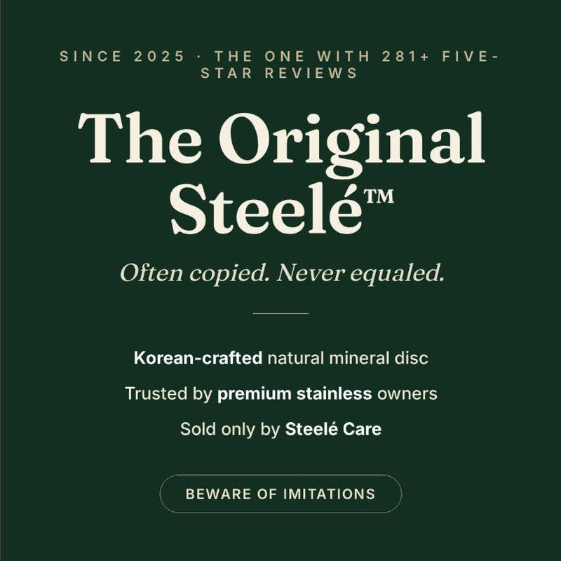 The Original Steelé: Korean-crafted natural mineral disc, often copied, never equaled